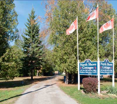 North Shore Cottages entrance North Shore Cottages entrance